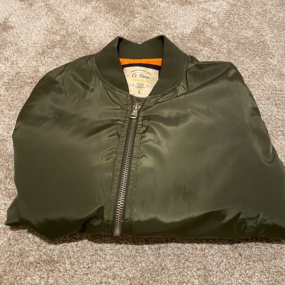 Women’s army green bomber jacket. Size large. - Picture 5 of 7